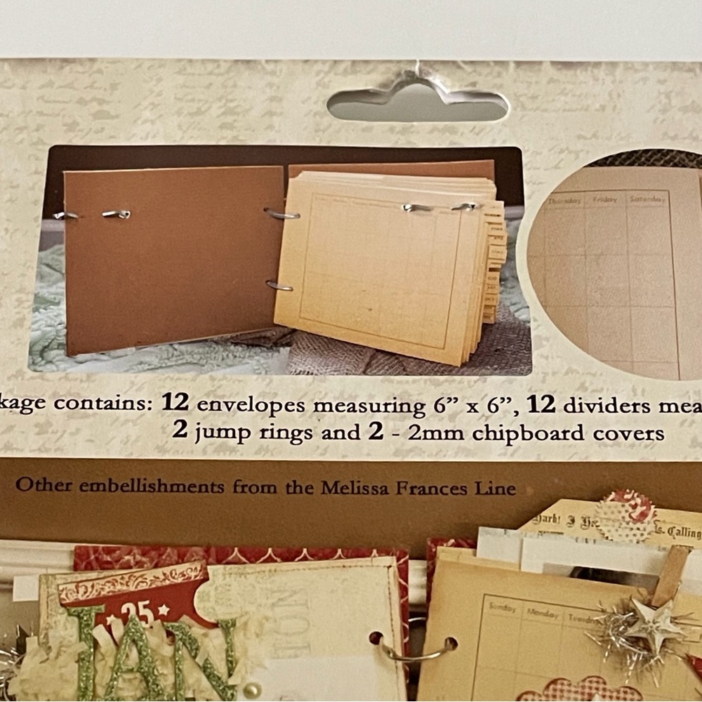 Melissa Frances Mini Calendar Book Kit Scrapbook Album - Picture 7 of 7